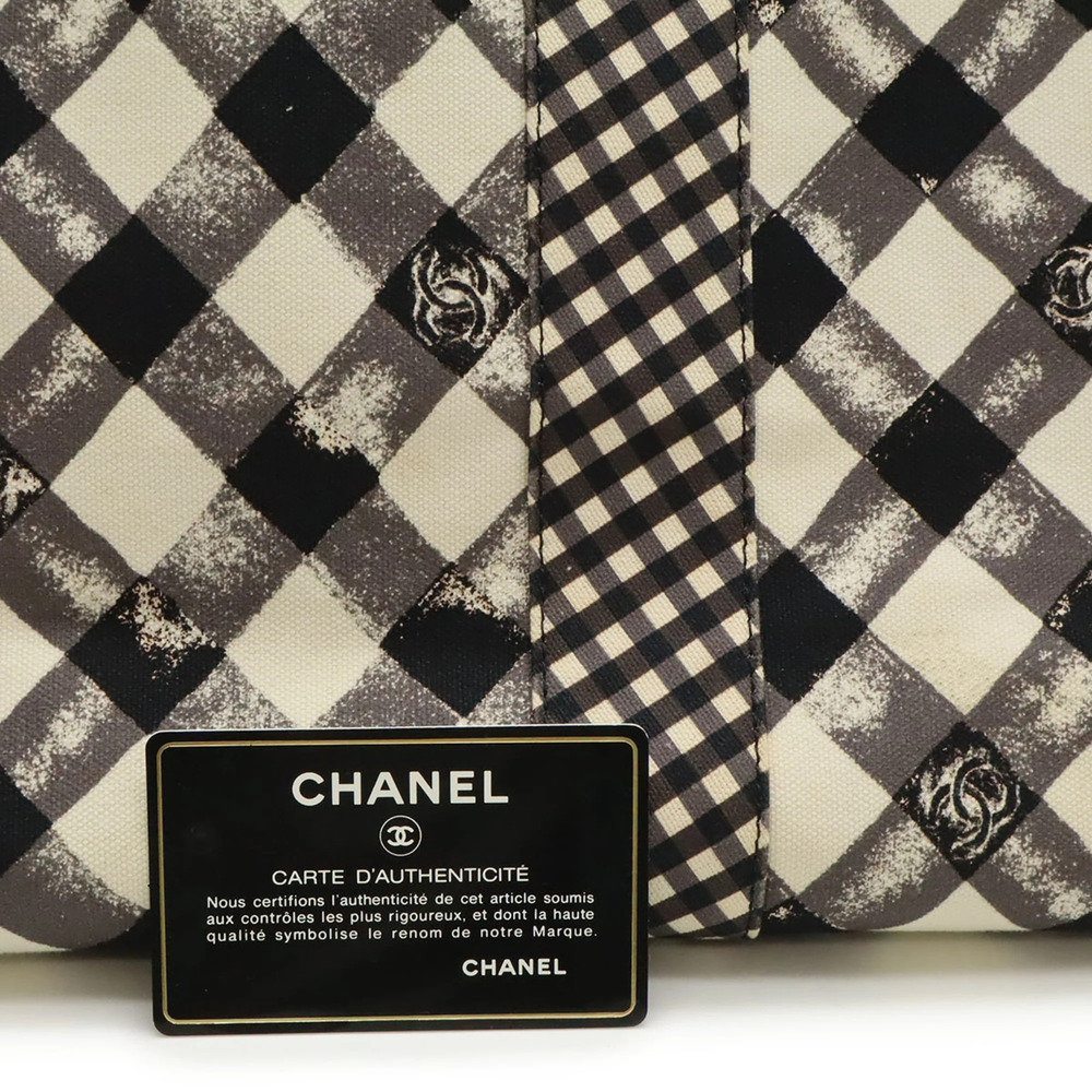 CHANEL Black Canvas Logo Tote Bag - Picture 10 of 10